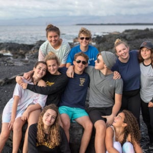 Beach camping with friends from all over the world. Kīholo Bay, 2019